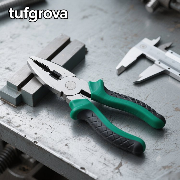 Alicates de punta fina de electricista en acero inoxidable