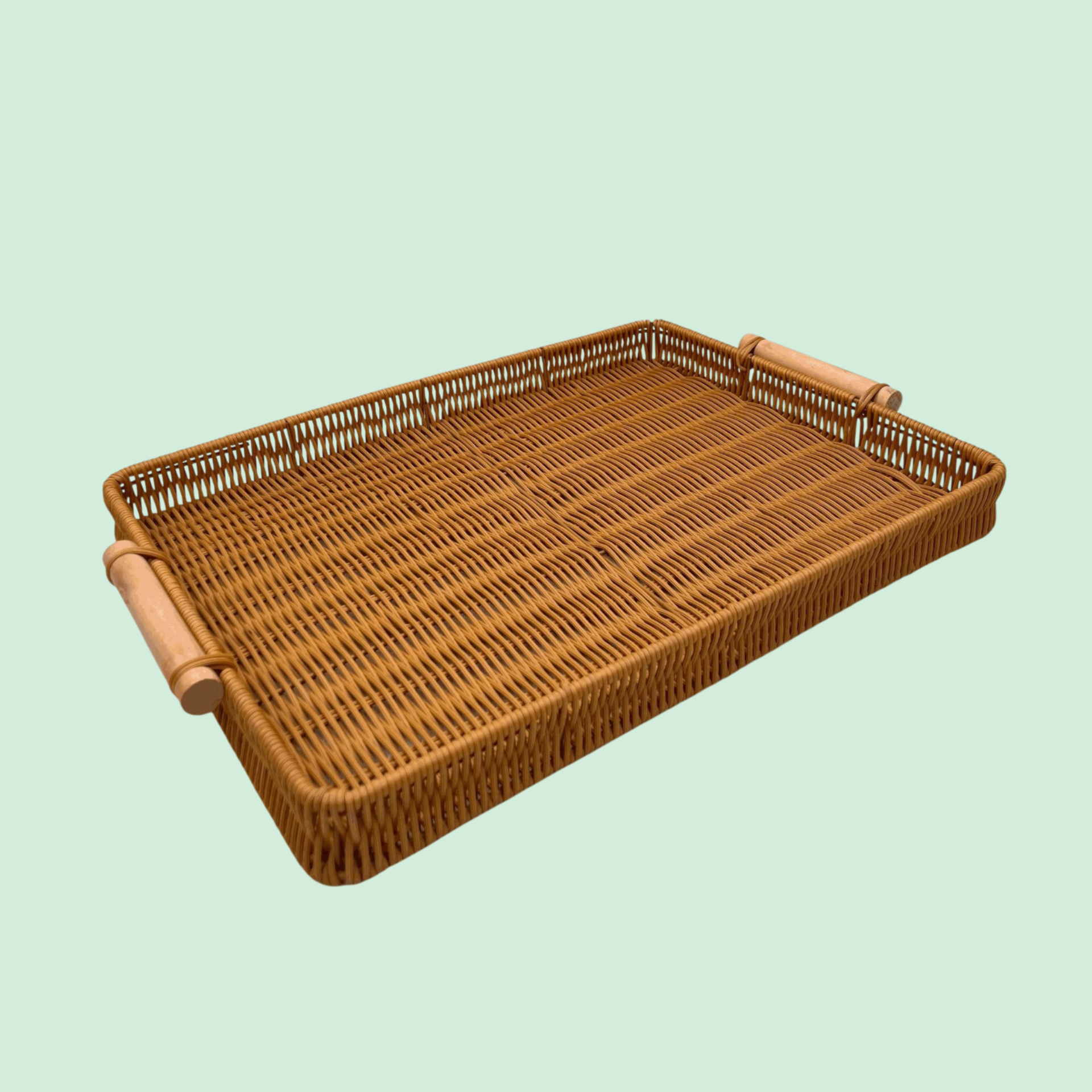 원목 손잡이 쟁반 수납 바구니