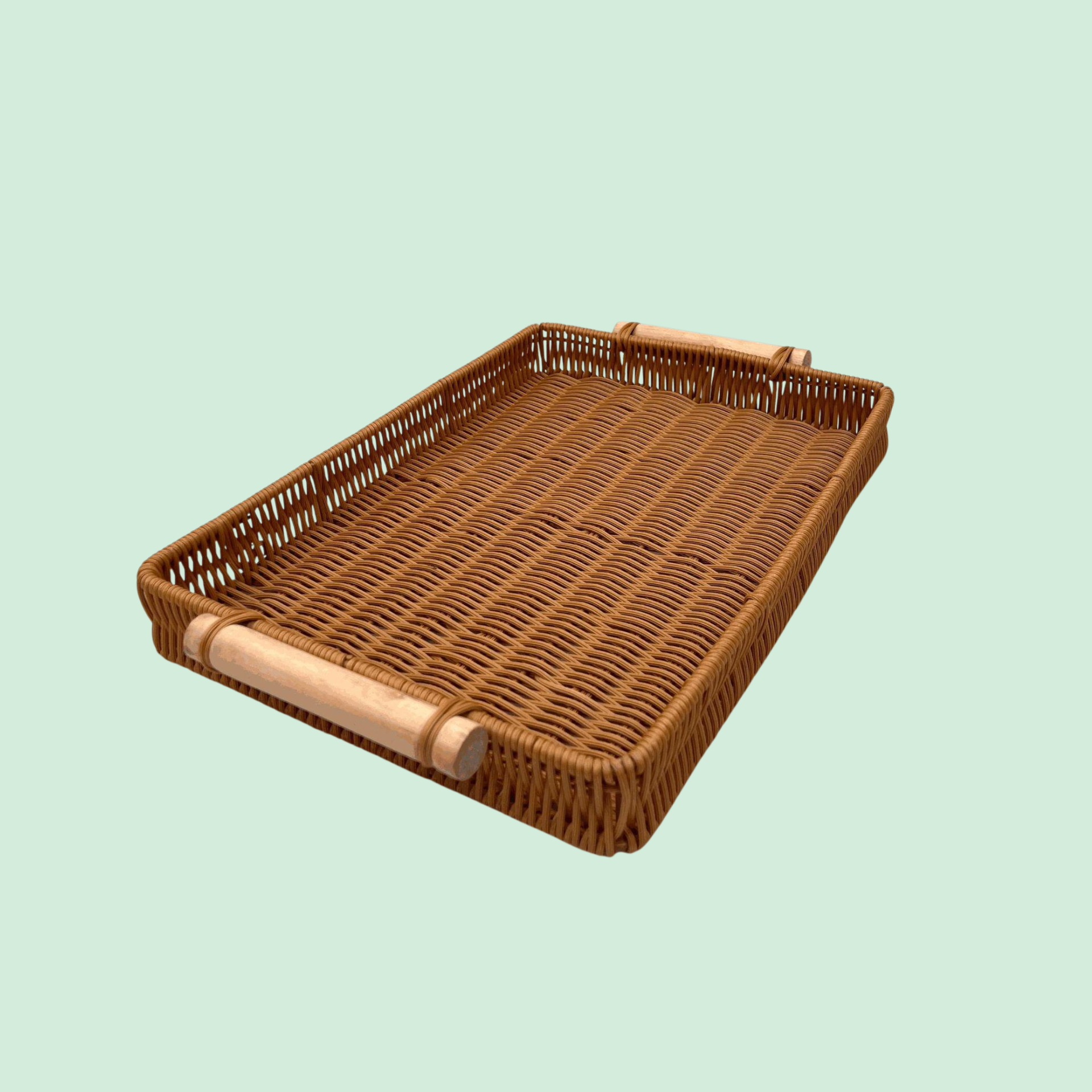 원목 손잡이 쟁반 수납 바구니