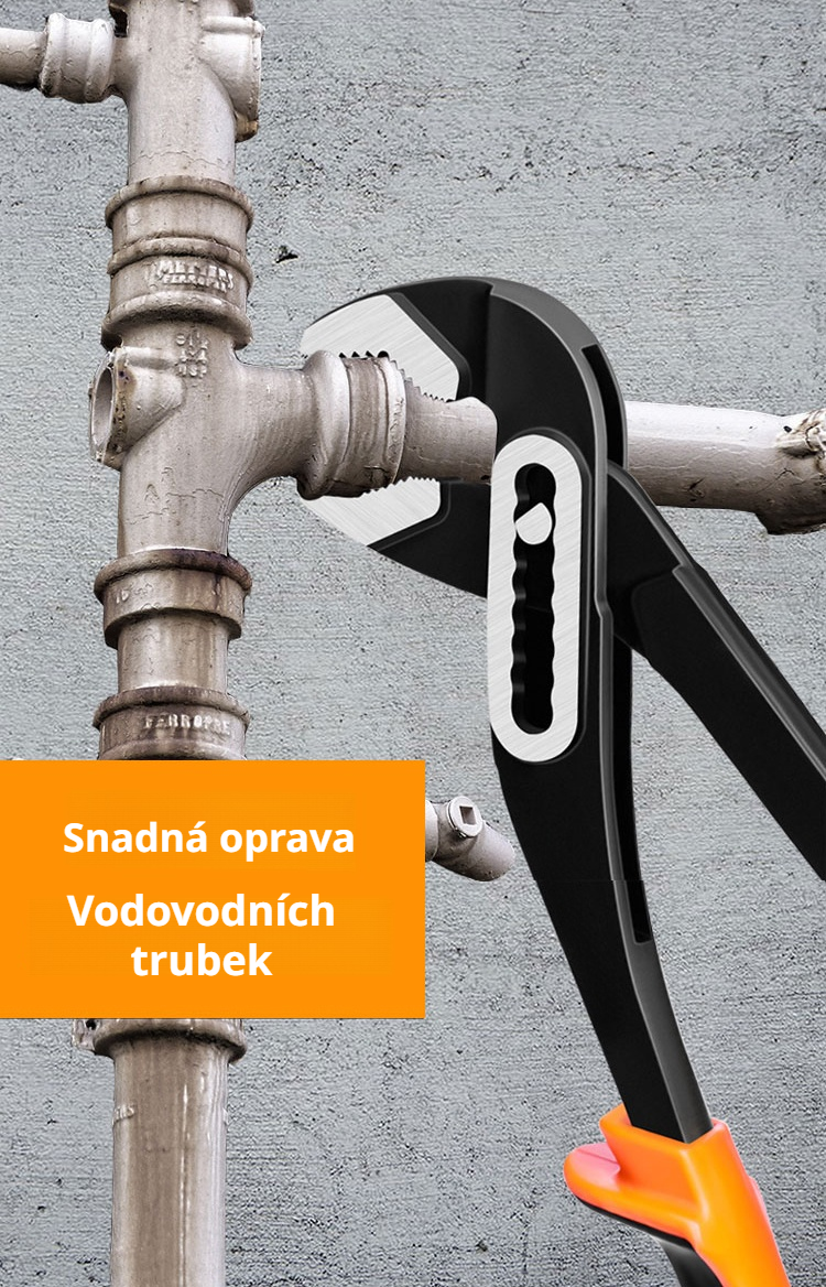 Univerzální klíč na trubky při práci