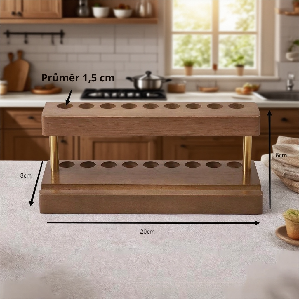 Kancelářský pevný dřevěný box na ukládání per – šikmé zasunutí, vysoká kvalita