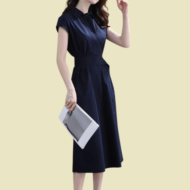 Waist cinching and slimming fashionable dress