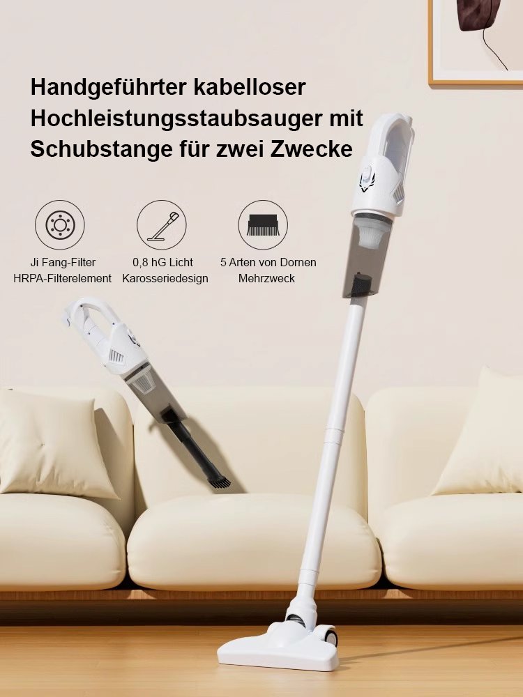 【10 Jahre Garantie】Tragbarer Handstaubsauger mit Saug- und Wischfunktion, All-in-One