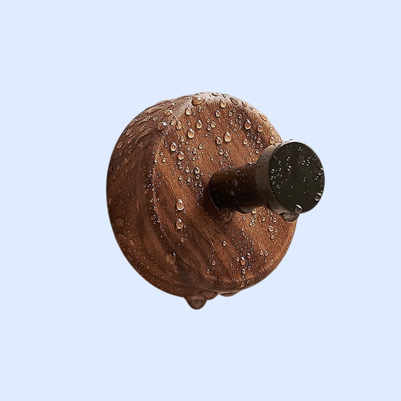 クルミ材の強力吸盤フック