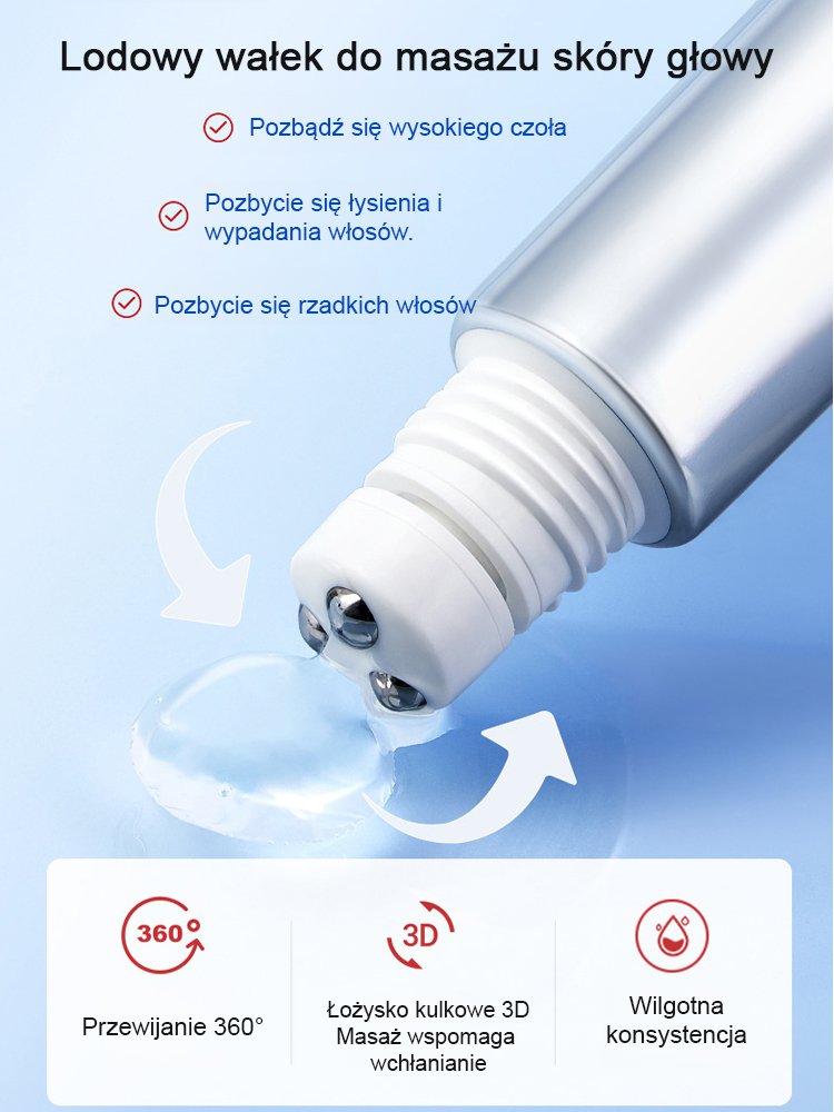 Serum w kulce wzmacniające cebulki włosów, zapobiegające wypadaniu i wspomagające porost włosów.