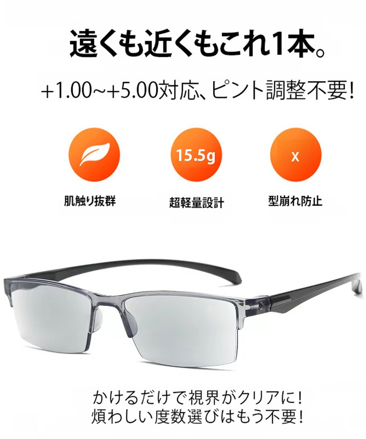 遠近両用シニアグラス