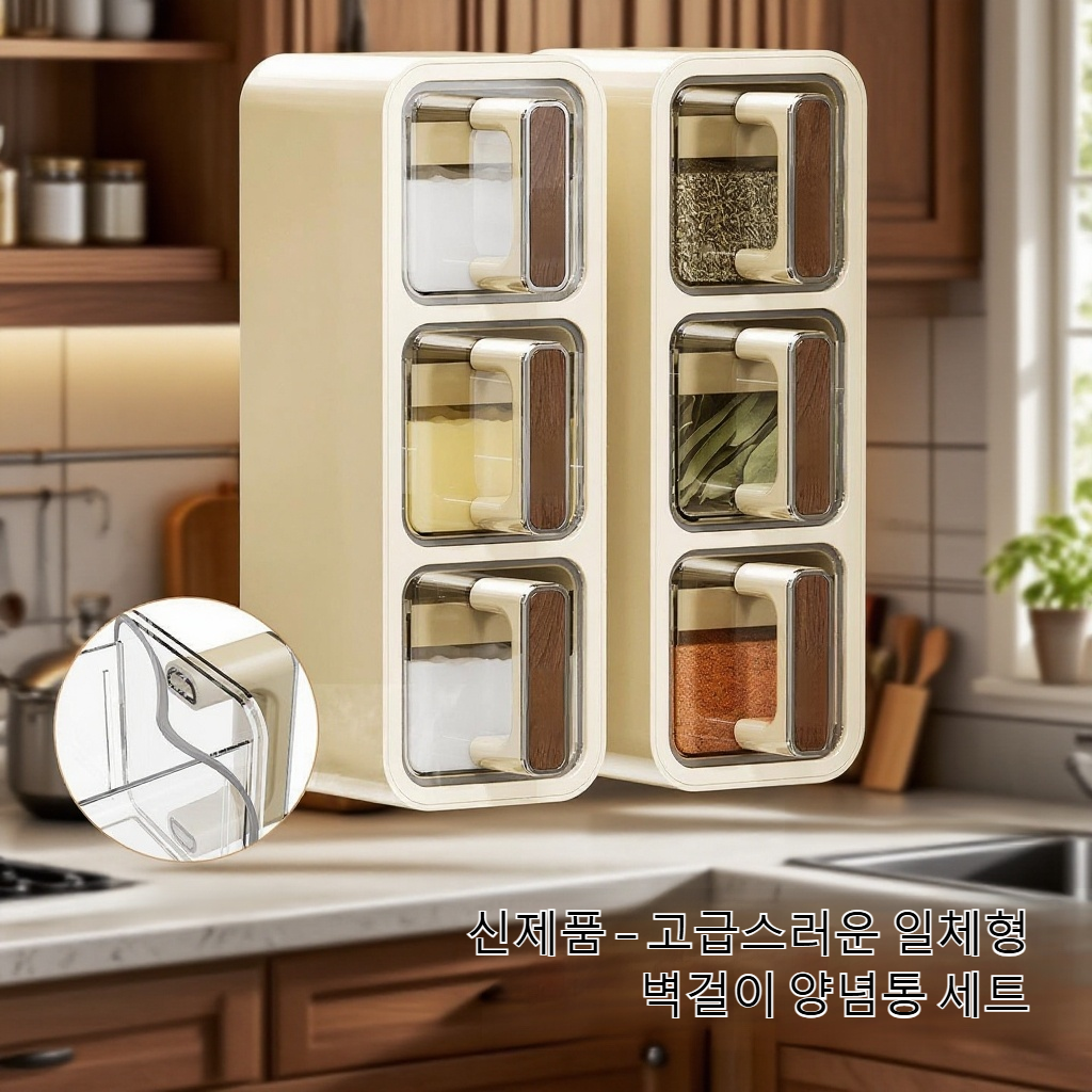 새로운 다중 칸 벽걸이 조미료통