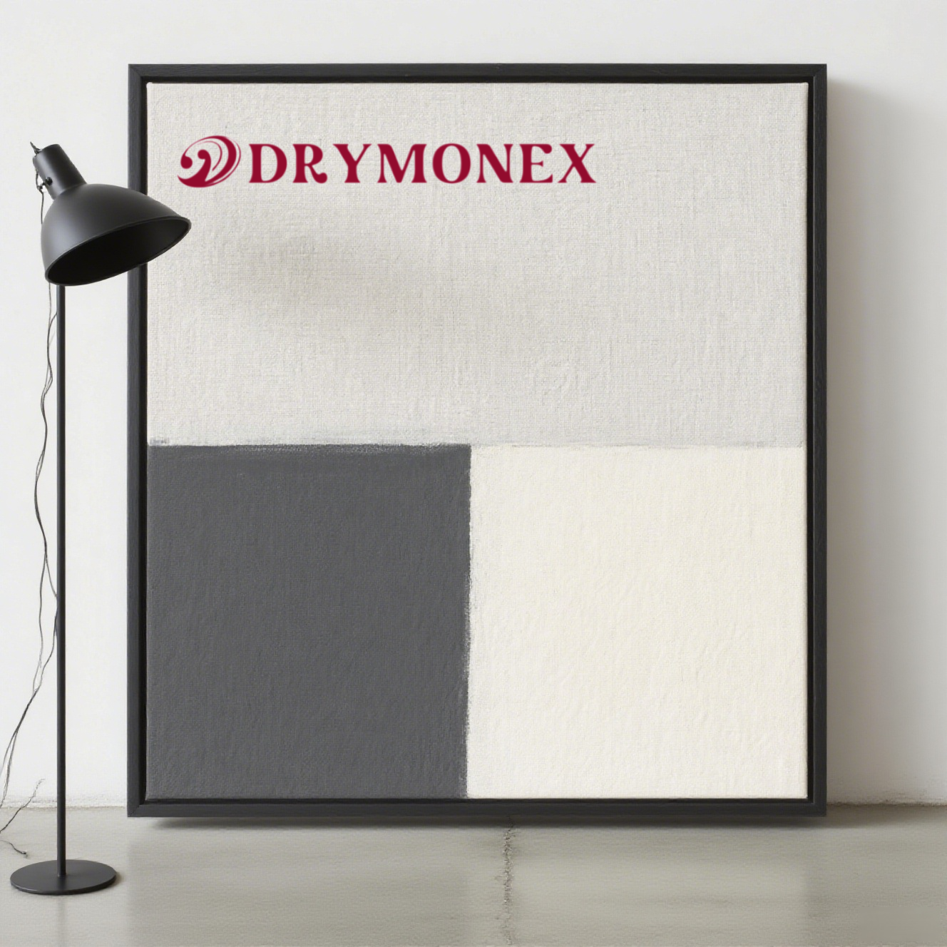 シンプルなデザインの白黒ニッチアート