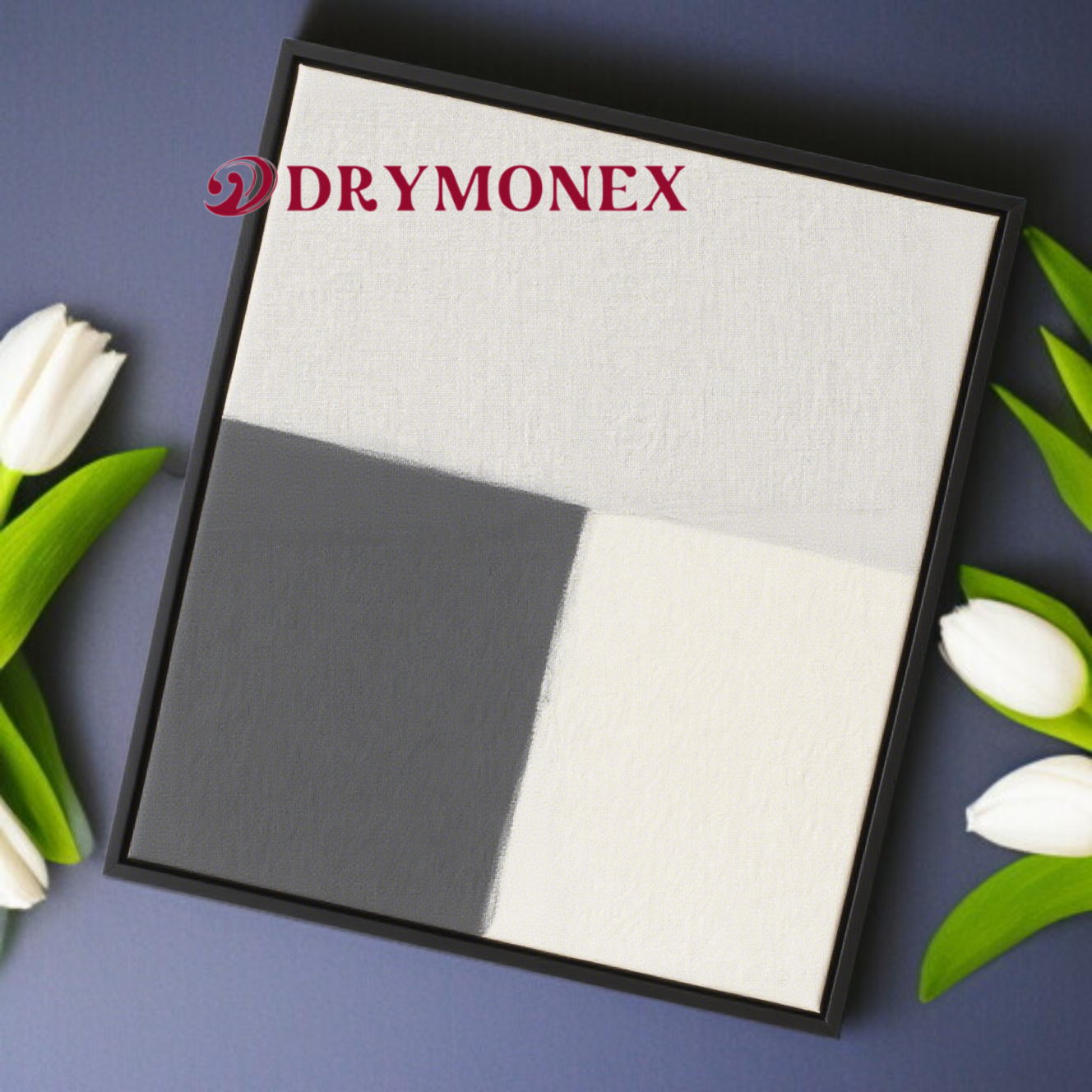 抽象的なミニマリストの白黒ニッチアートリビングルーム装飾画