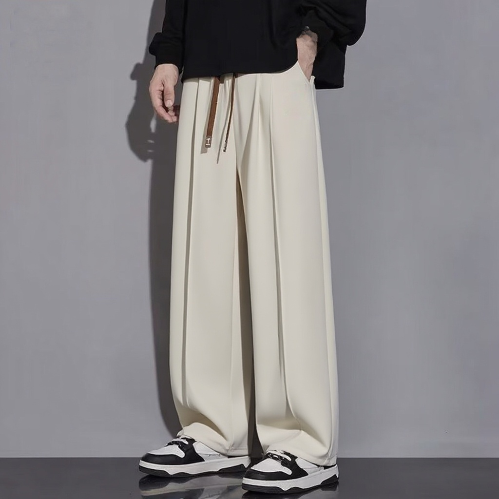 남자 루즈핏 와이드 일자 캐주얼 팬츠 남자 봄 트레이닝 팬츠 주니어 캐주얼 팬츠