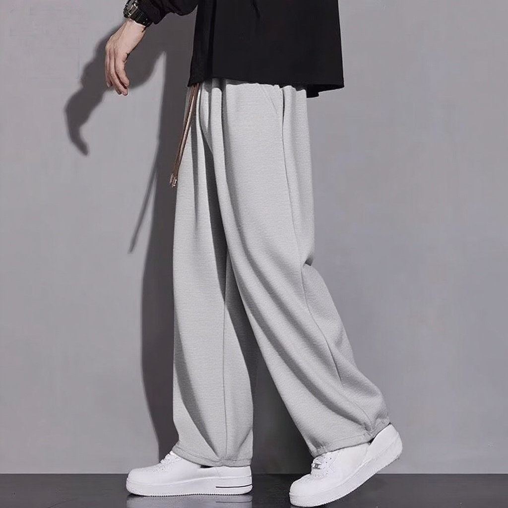 남자 루즈핏 와이드 일자 캐주얼 팬츠 남자 봄 트레이닝 팬츠 주니어 캐주얼 팬츠