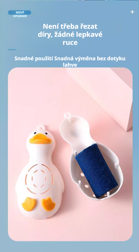 Modré bubliny v toaletě pro čistotu