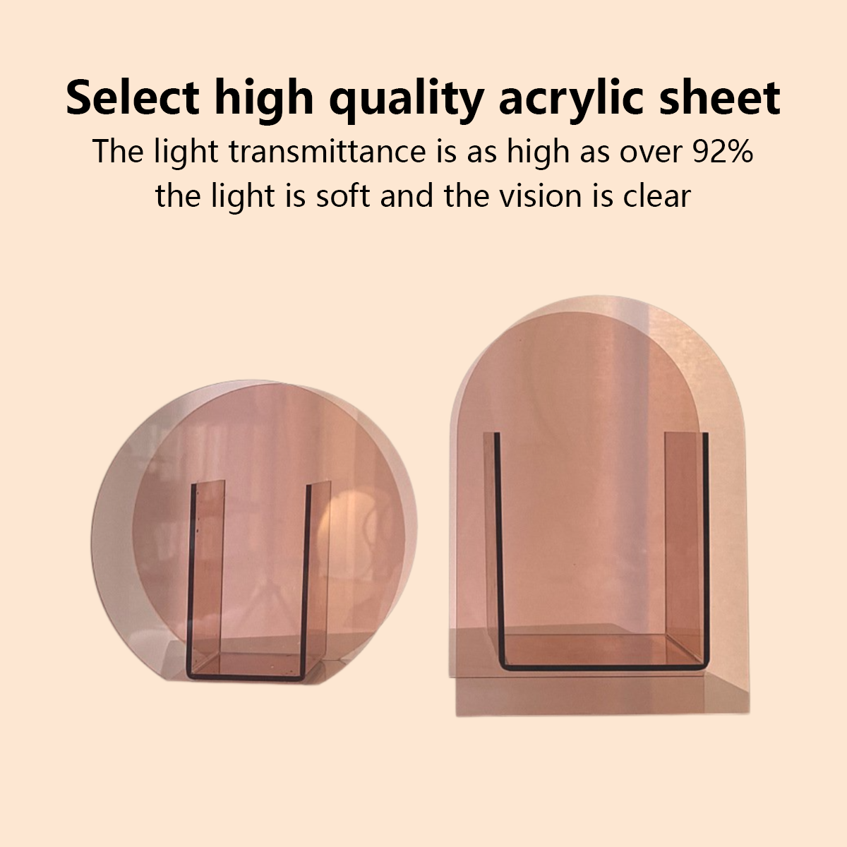 Simple acrylic art geometric vase