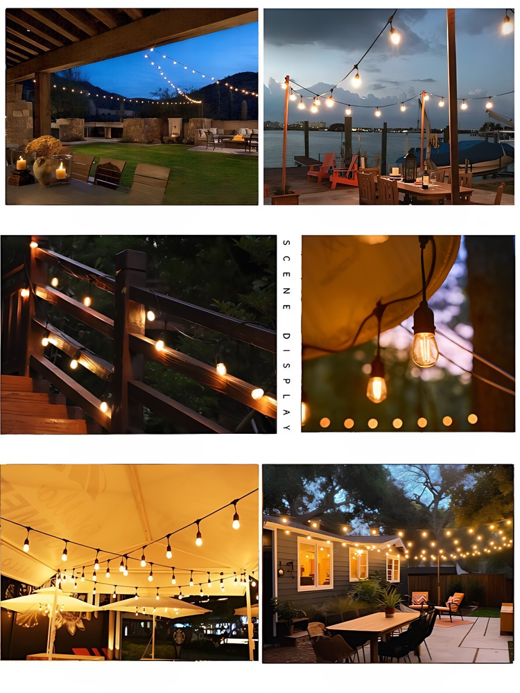 Solar Papaya String Lights for Patio Garden Outdoor Camping Decoration