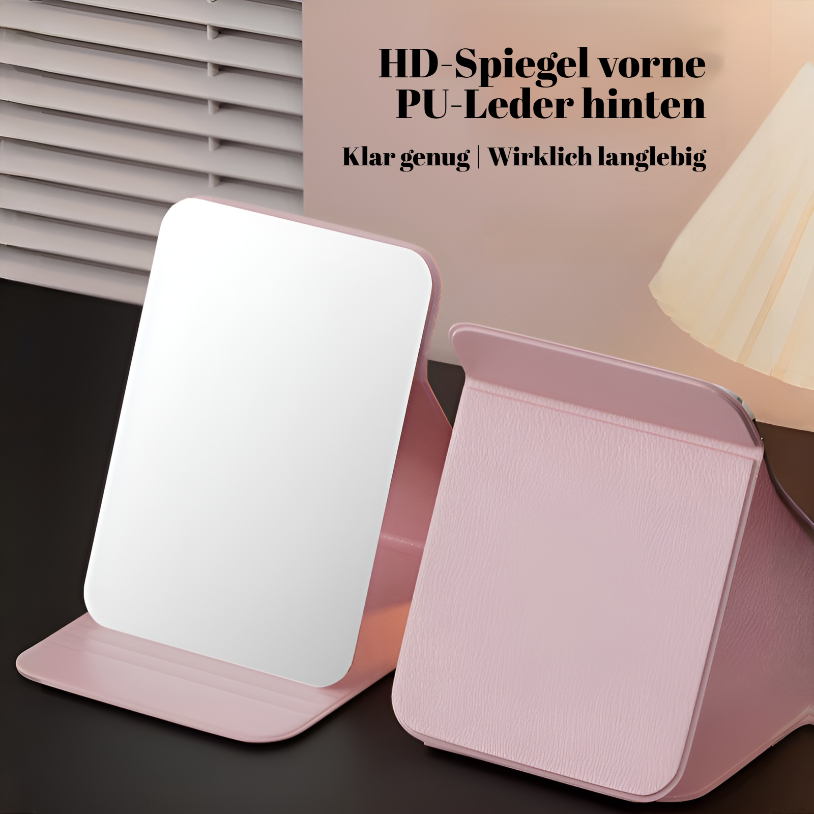 Spiegel, Schminkspiegel, faltbarer Desktop-Tragspiegel, tragbarer HD-Spiegel, Prinzessinnen-Spiegel,