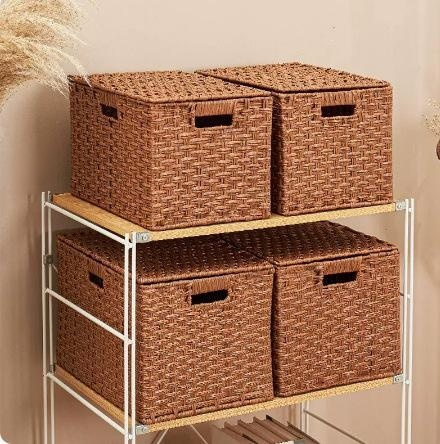 草を使った おしゃれな収納ボックス