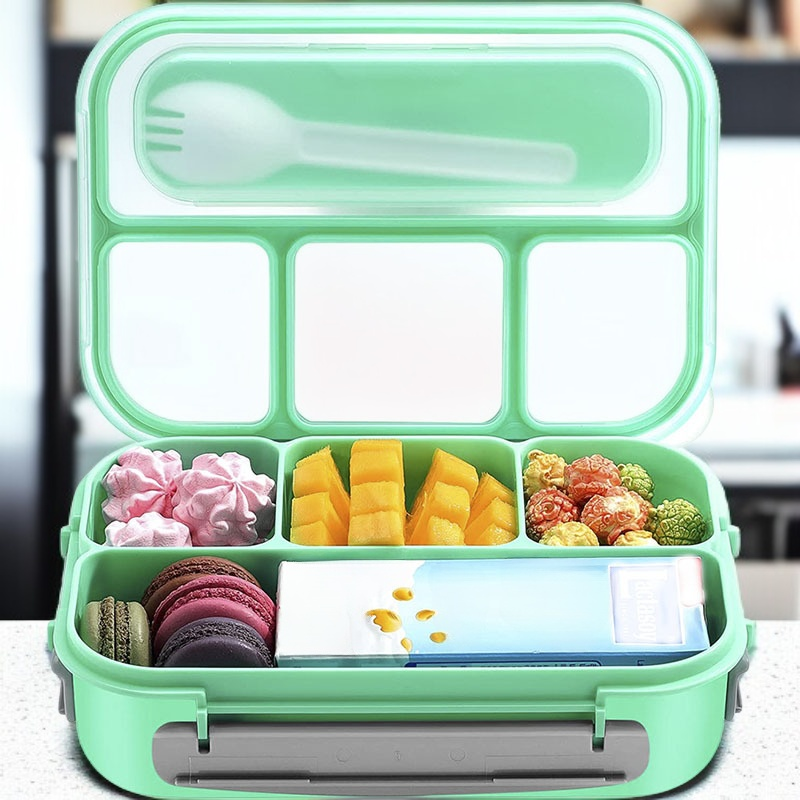 صندوق مقسم لحفظ الطعام الطازج قابل للاستخدام في الميكروويف