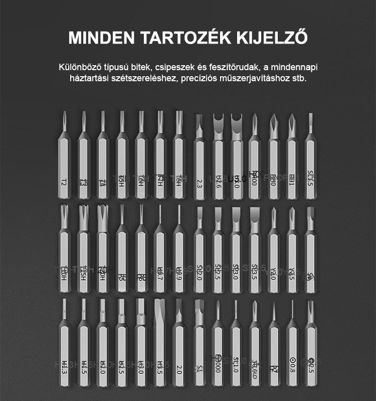 44 az 1 ben precíziós csavarhúzó készlet