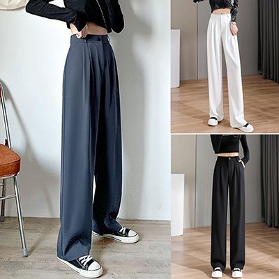 【レディースワイドパンツ】ドレープ感素材、ゆったり、美脚、肌に優しい、耐磨耗