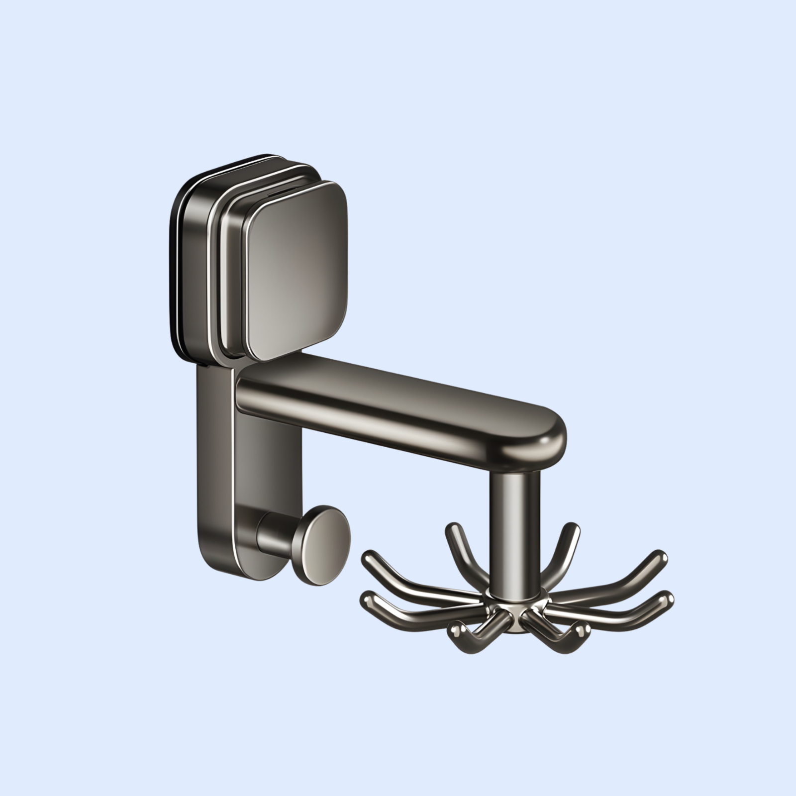 キッチンツールフック 吸盤 【360°回転可能のフック】 キッチンラック 台所ラック ABS製 強力吸着 キッチンツール収納 キッチン収納 軽量 防水防錆 壁掛け 傷つけない キッチン/バスルーム/リ