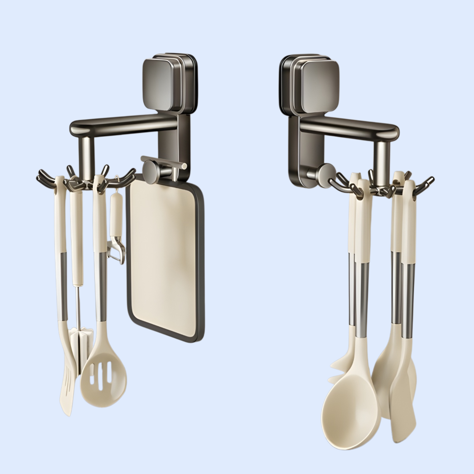 キッチンツールフック 吸盤 【360°回転可能のフック】 キッチンラック 台所ラック ABS製 強力吸着 キッチンツール収納 キッチン収納 軽量 防水防錆 壁掛け 傷つけない キッチン/バスルーム/リ