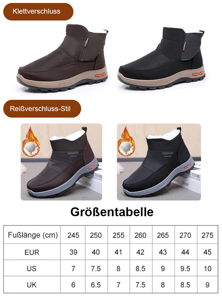 【Stabile Korrektur】Pelzgefütterte, dicke, rutschfeste Schneestiefel