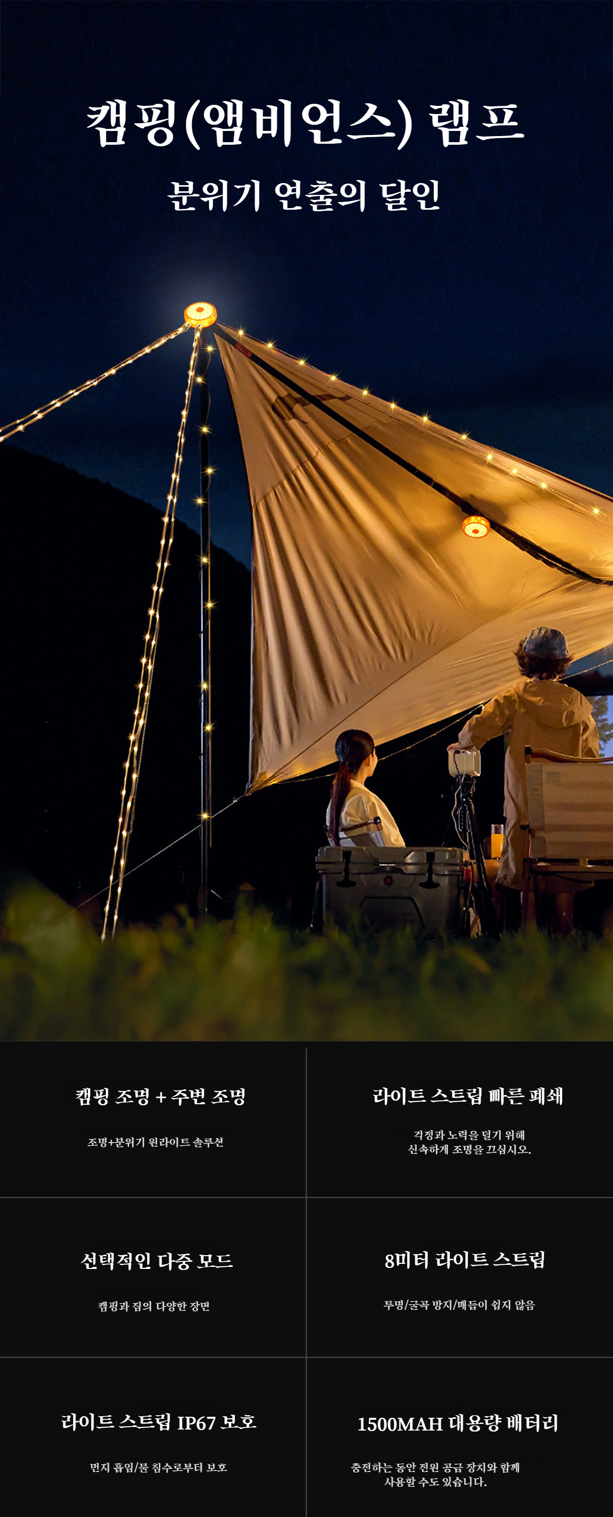 멀티 줄자 수납 캠핑 등 전체 모습