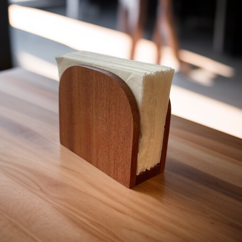 高級感立式實木餐巾紙收納架