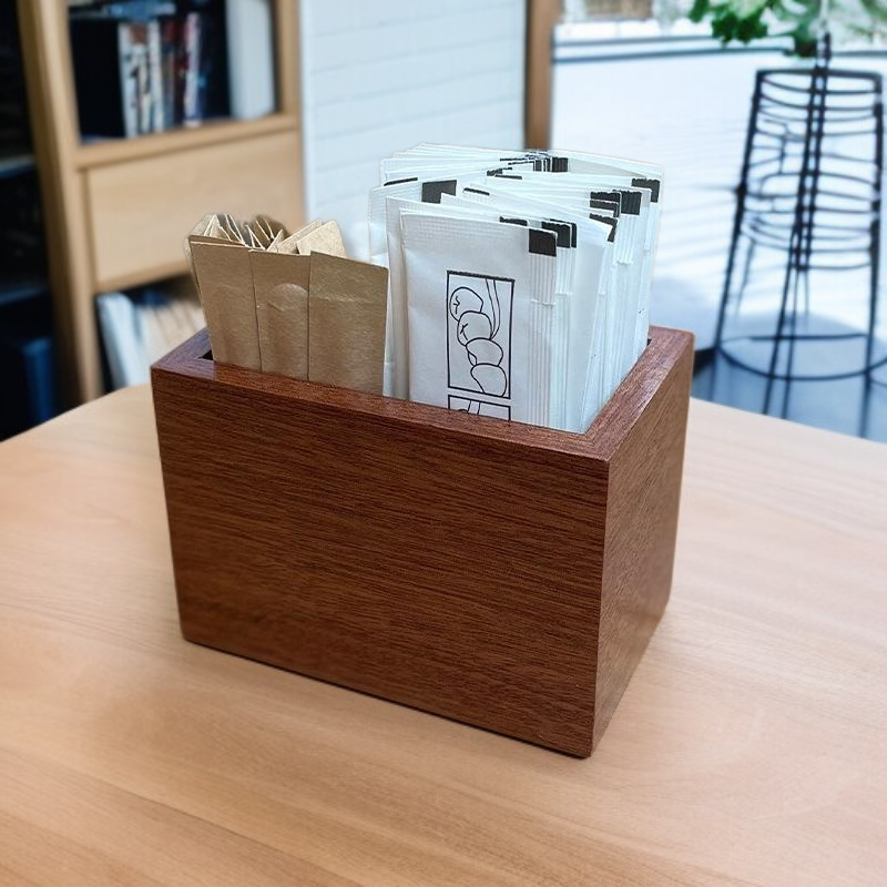 高級感立式實木餐巾紙收納架