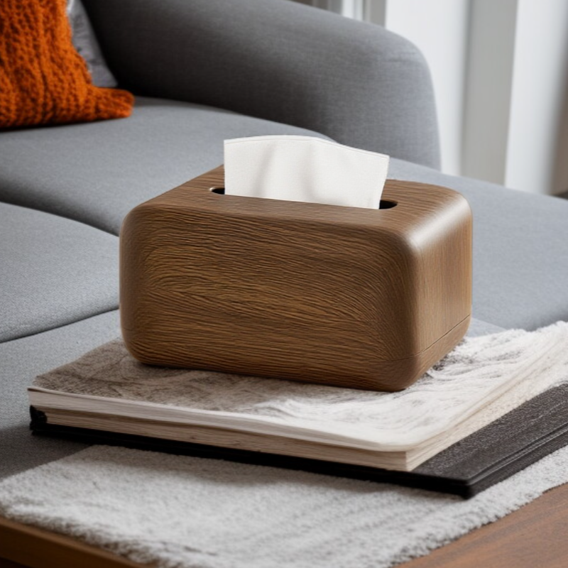 Home Desktop Paper Drawer Box Tissue Box Living Room Wood Grain Home Volume Size