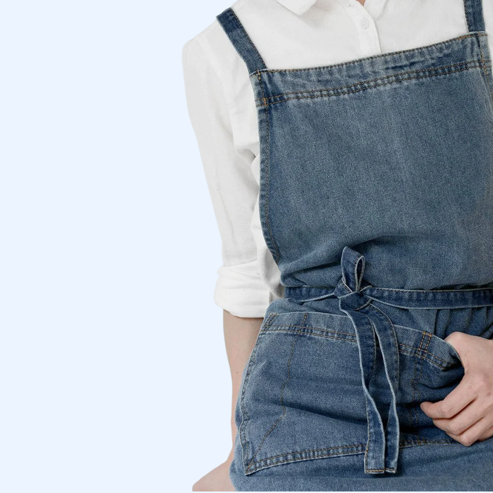 전면 캔버스 두꺼운 데님 앞치마