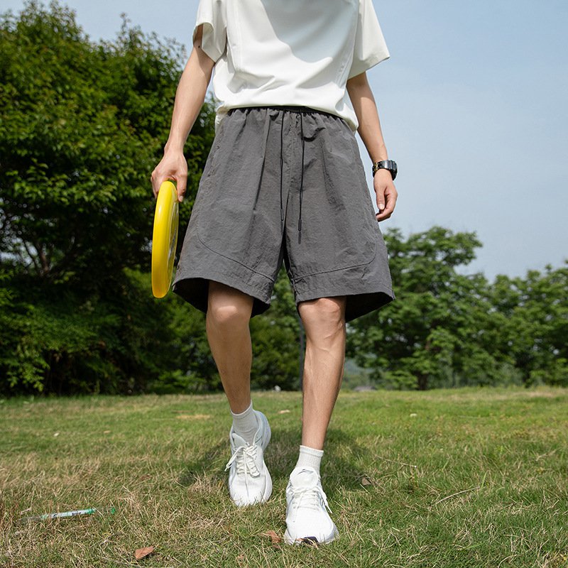 復古の防水の純粋な色の運働の氷の糸の短パンです