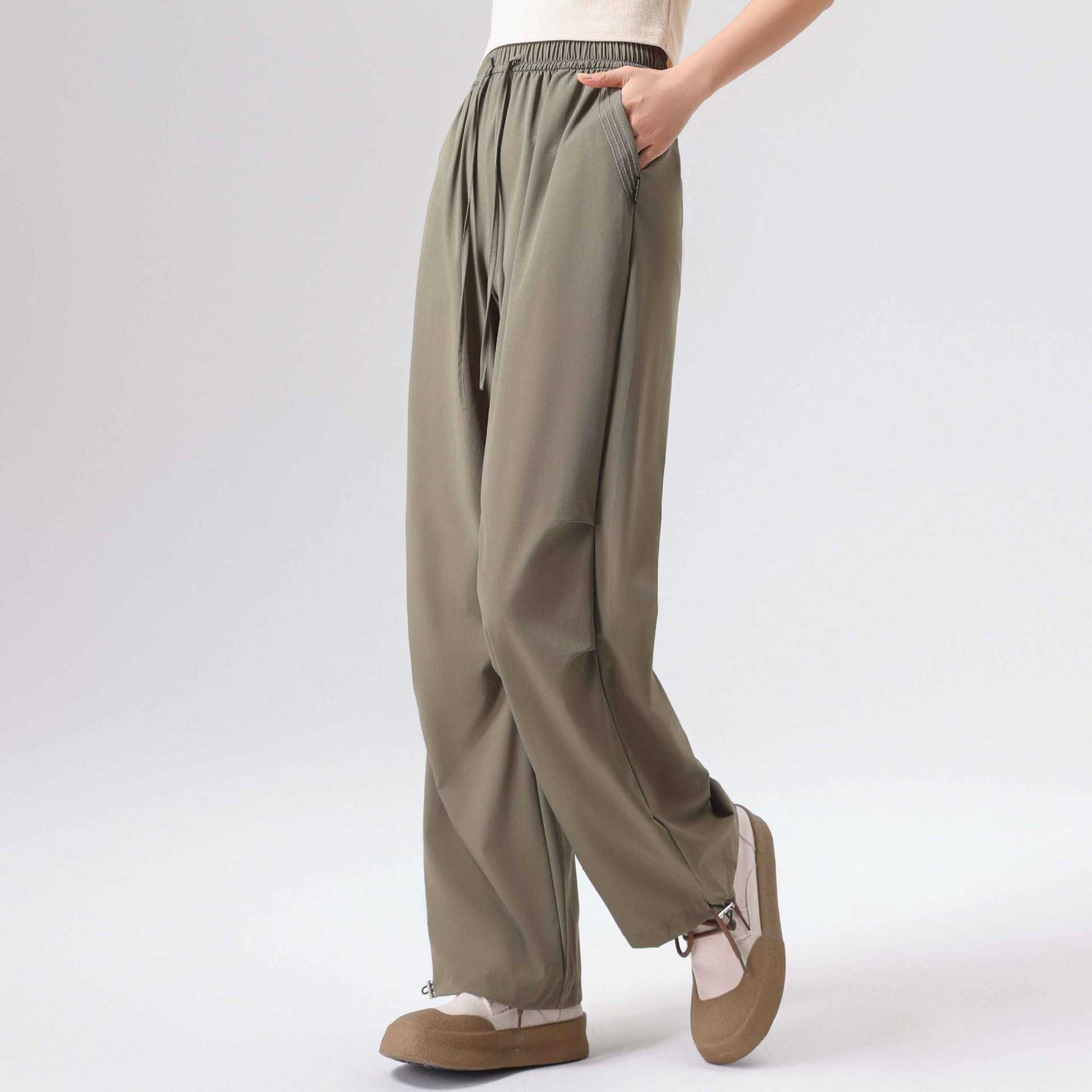 ハイウエストドレープアウトドアワイドカーゴパンツ