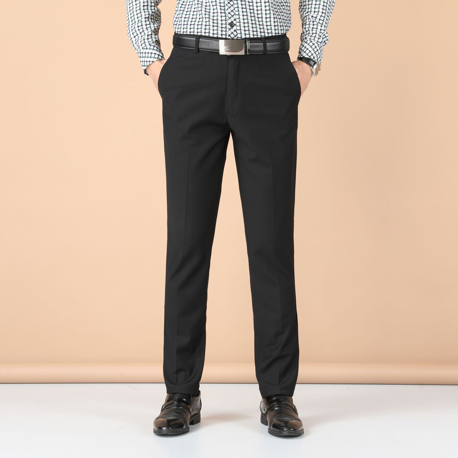 メンズビジネススリムフィットパンツ春秋モデル