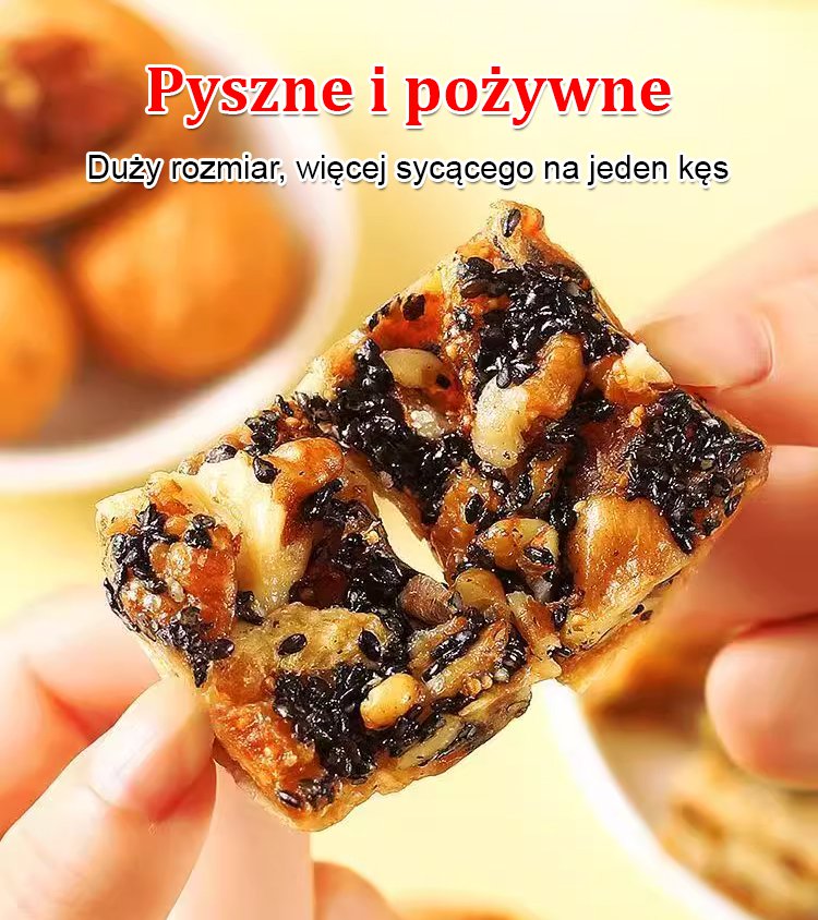 Figa z czarnym sezamem i orzechami włoskimi.