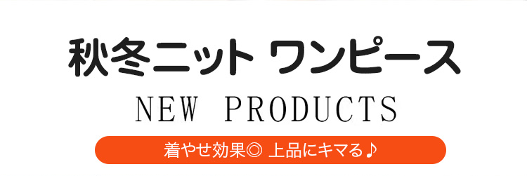 秋冬レイヤード風ニットワンピース全体画像