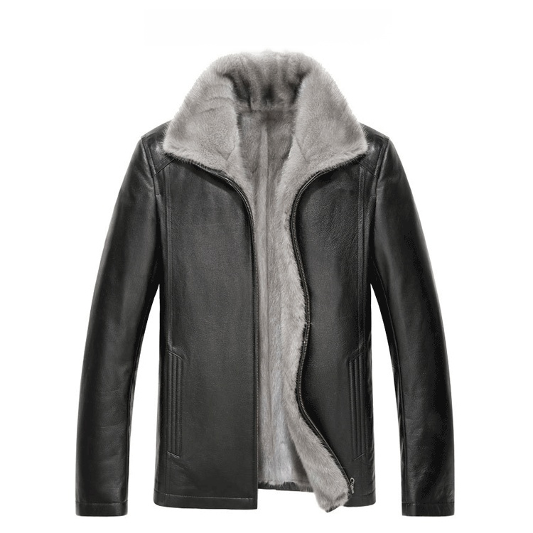 防水防皺鹿皮貂絨皮夾克