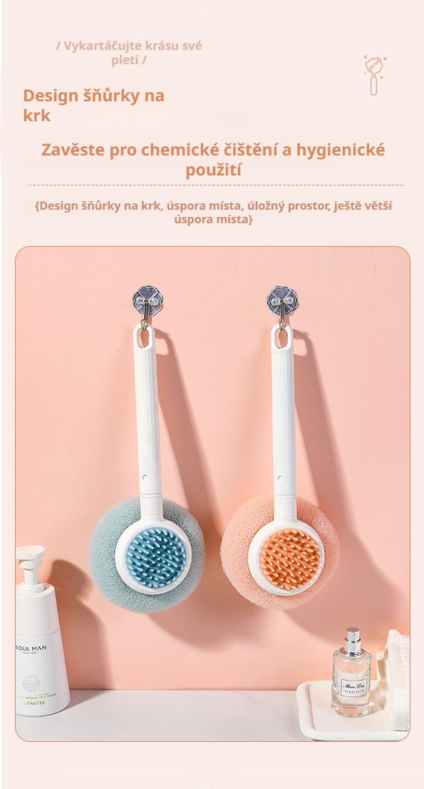 Koupelnový kartáč vhodný pro citlivou pokožku