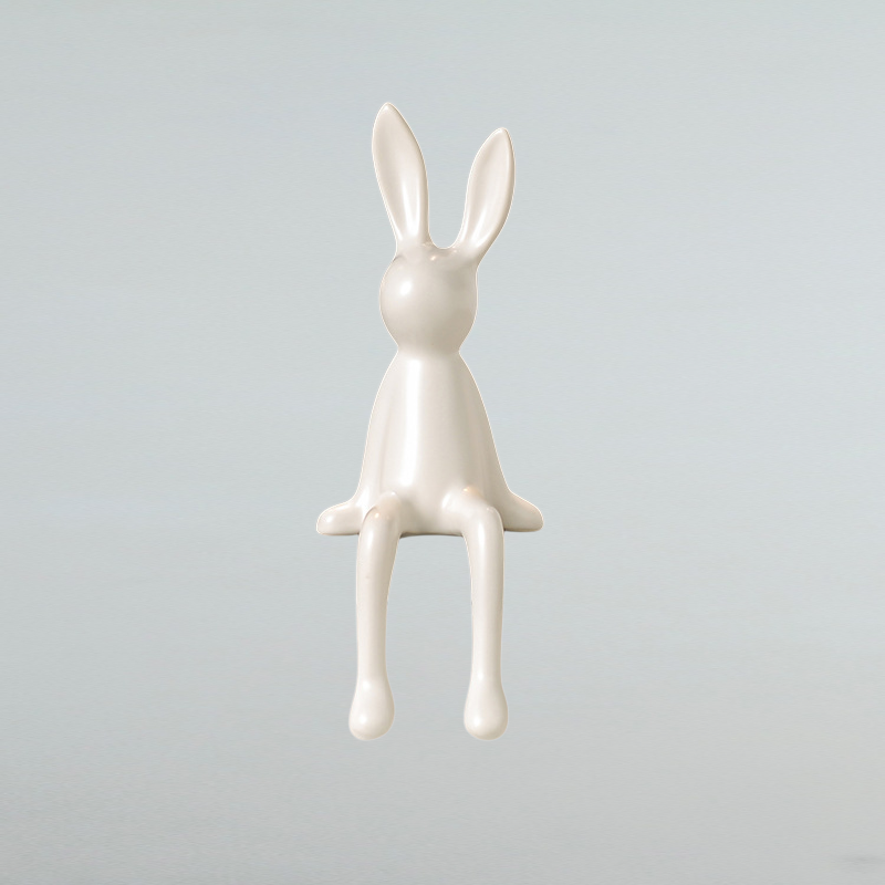 치유계 토끼 도자기 장식품