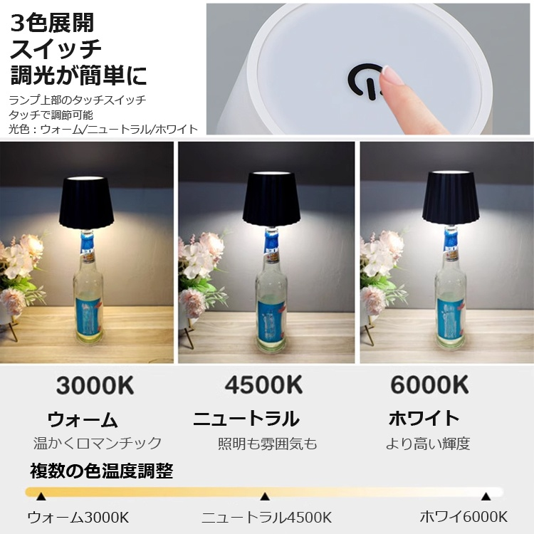 アメリカン充電式テーブルランプ