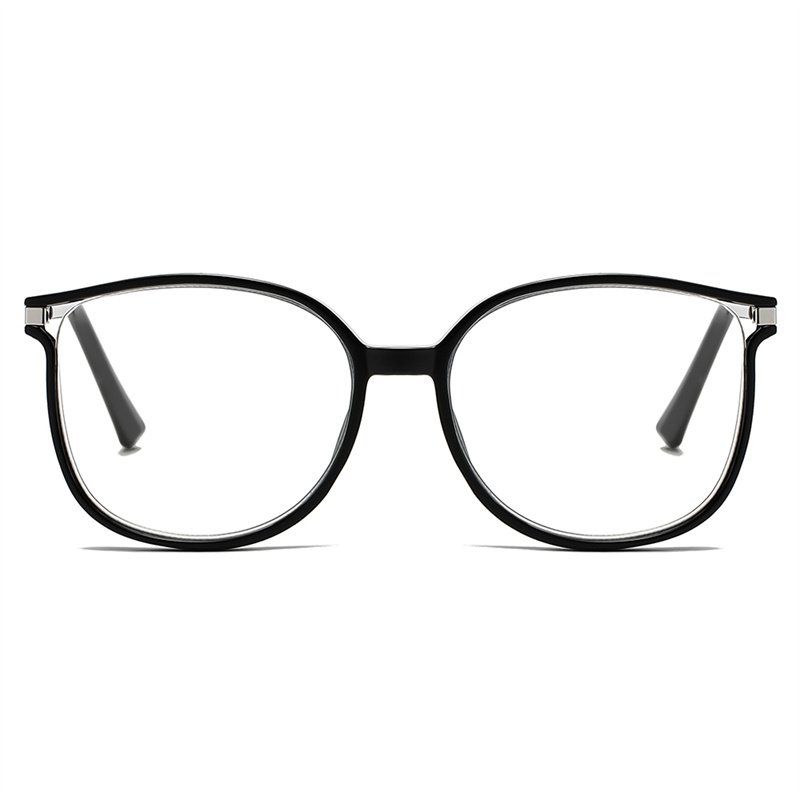 Diamond large frame versatile plain fashion reading glasses