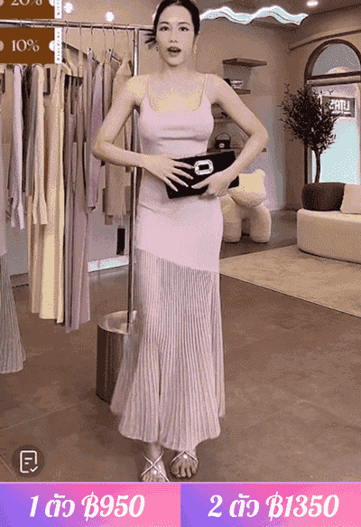 【สไตล์ฝรั่งเศส】เดรสหางปลายาวตัดต่อผ้าไหมเย็นระดับพรีเมียมทำมือ