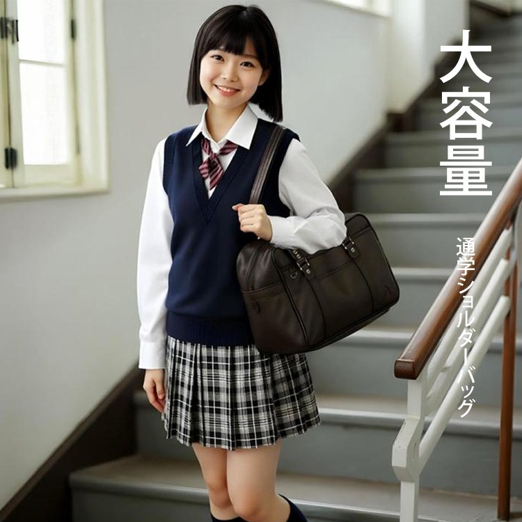 大容量通学ショルダーバッグ