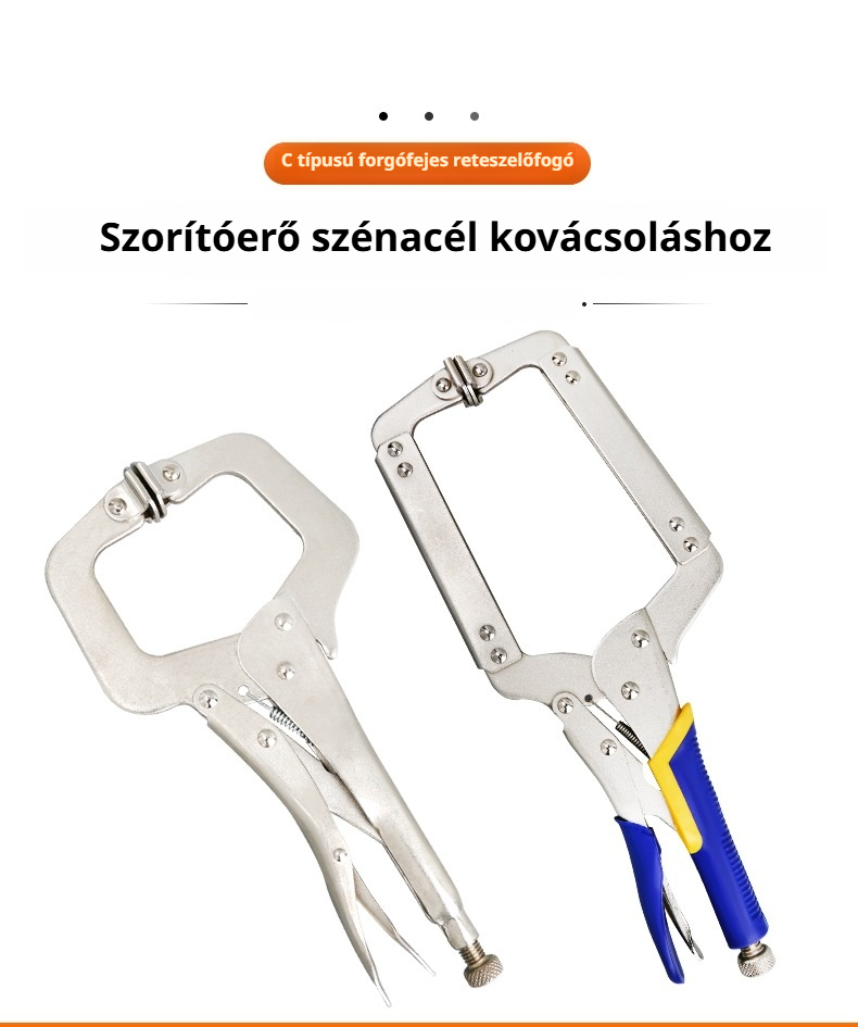 Széles szájú famegmunkáló fogó nagy nyílással közelről