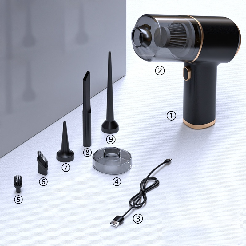 Handheld wireless car mounted four in one vacuum cleaner