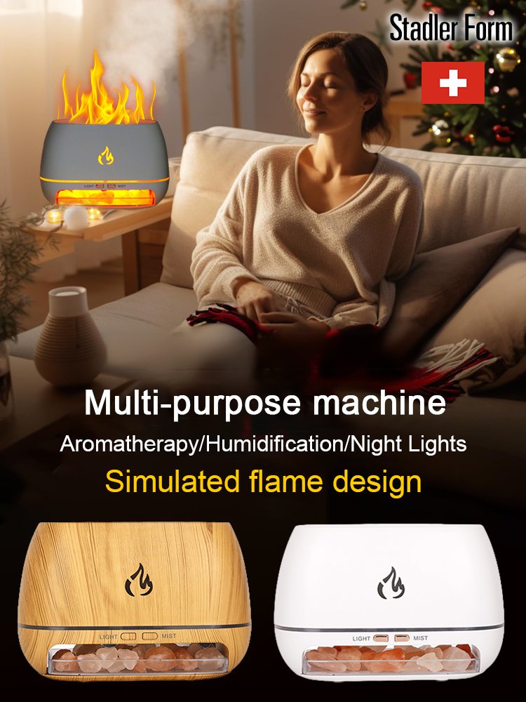 Salt stone flame atomizing humidifier