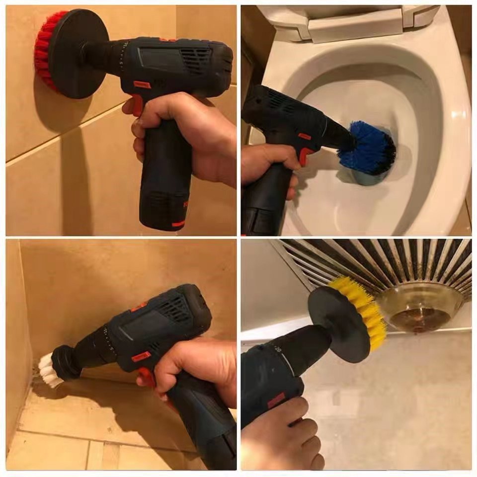 전동청소솔 솔 헤드 교체 장면