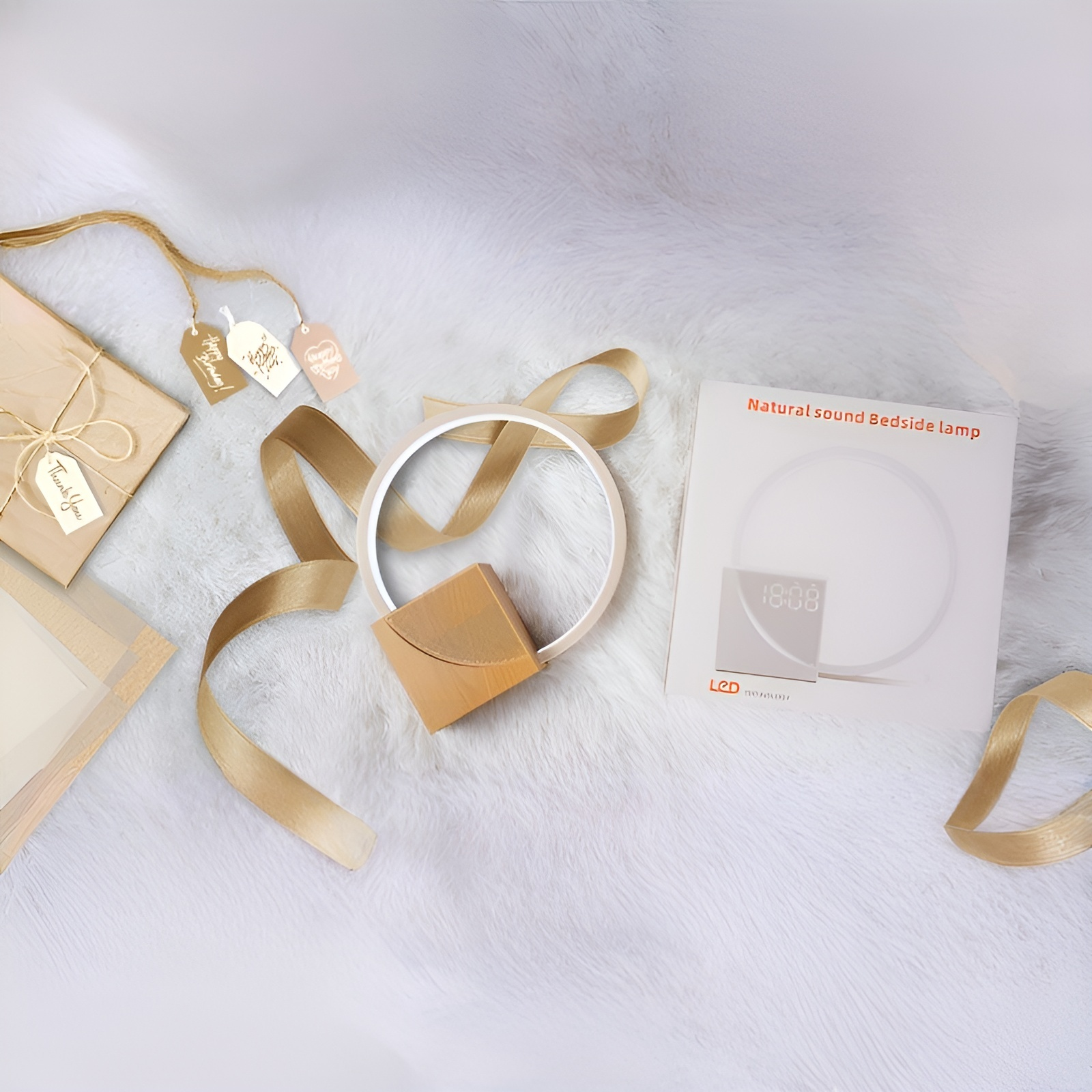 ナイトライト 間接照明 ベッドサイド目覚まし時計テーブルランプ 無段階調光スタイリッシュ 授乳ライト 明るさ3段階 タッチセンサー 屋内ランプ LEDナイトライト 自立型 睡眠補助ホワイトノイズマシン