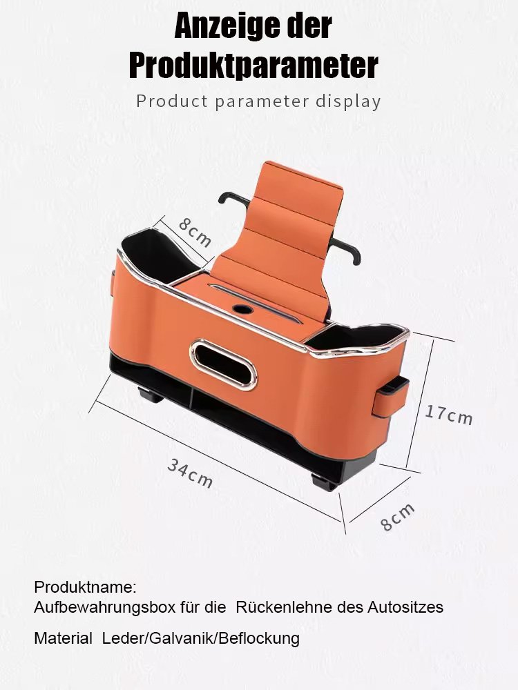 Multifunktionale Aufbewahrungsbox im Auto