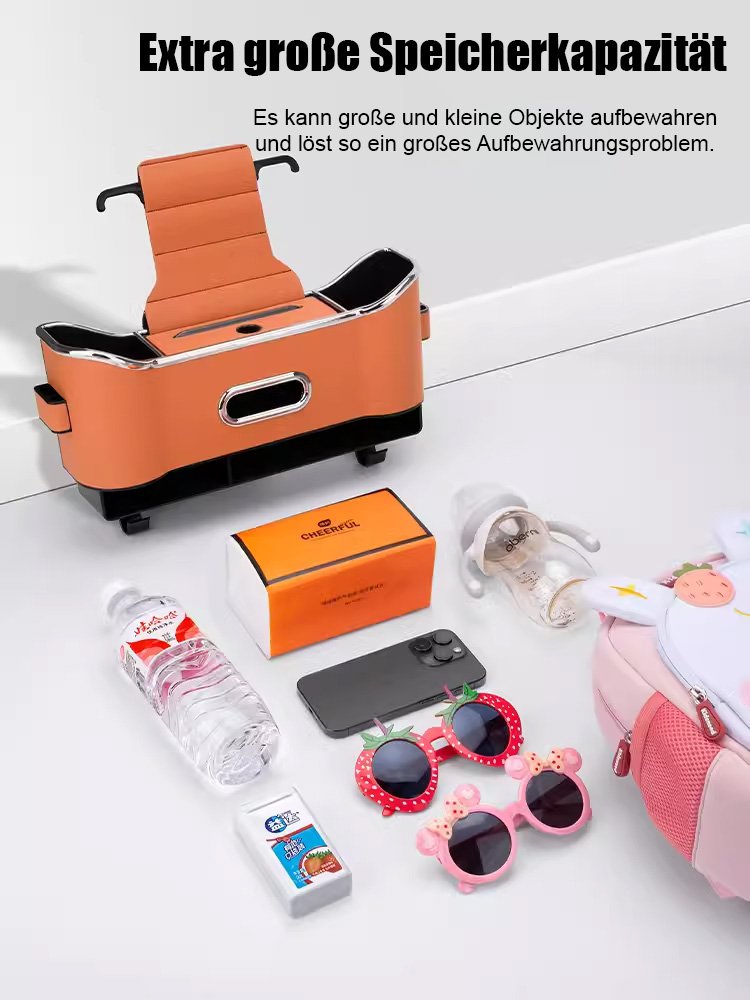 Multifunktionale Aufbewahrungsbox im Auto